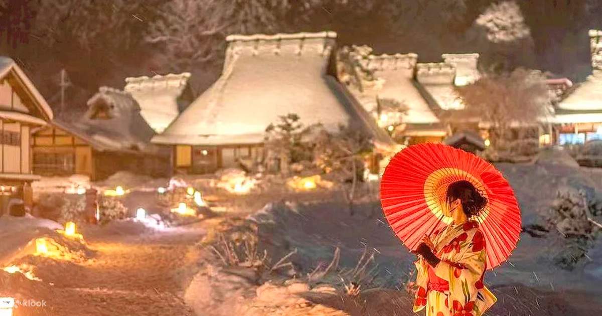 Kyoto Miyama Kayabuki no Sato Winter Light Corridor Illumination